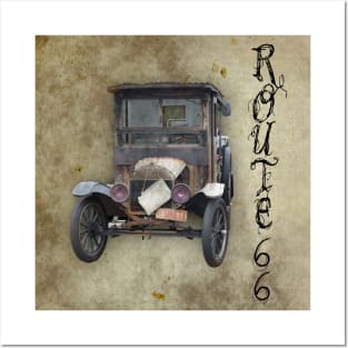 Antique Automobile and Old Route 66 Posters and Art